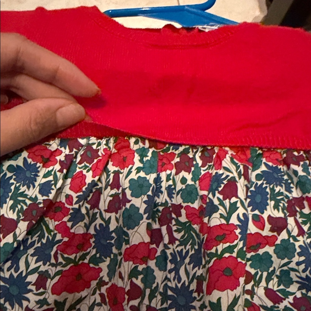 Jacadi Red Knit Baby Dress - Picture 3 of 6